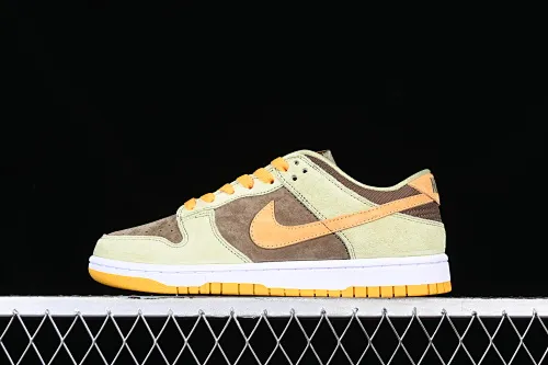 All Categories Nk SB Dunk Series Nk SB Dunk Low Low-top Sneakers Nk SB Dunk Low Prm Green Brown Orange SB Smashed Backboard Fashion Casual Sneakers DH5360-300
